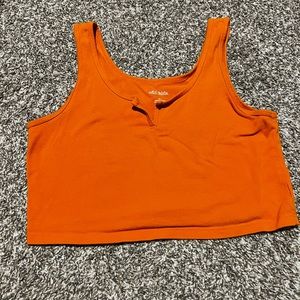 Orange cropped tank